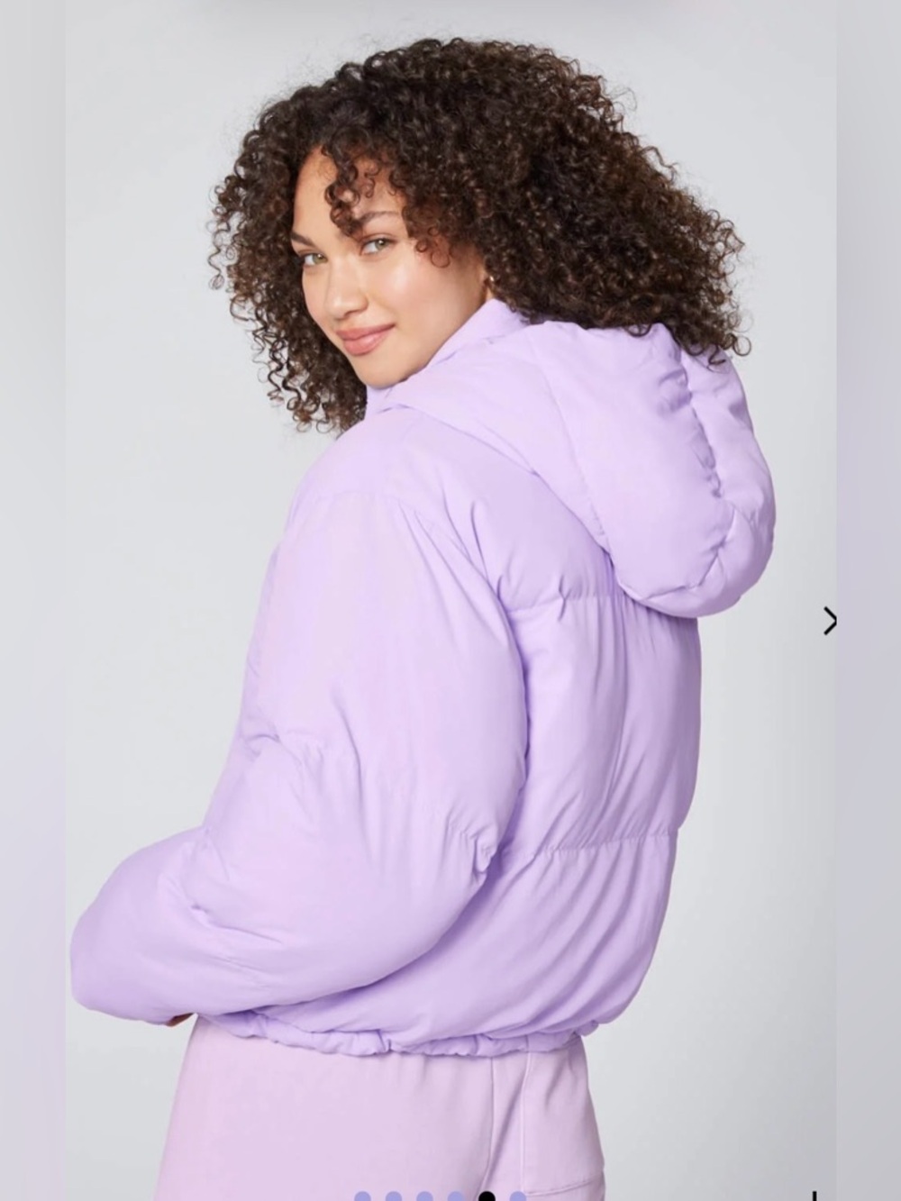 Florence By Mills Cosmo Puffer Lavender Puffer w/ Detachable Hoodie Small NWOT